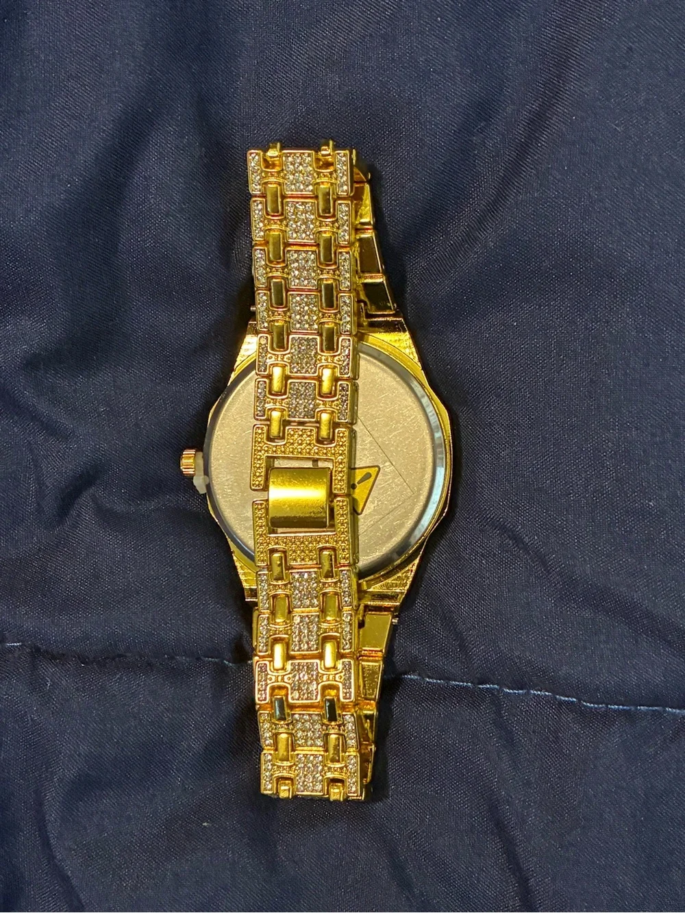 Gold Iced Men's Bracelet Watch - Luxury Fashion Accessory